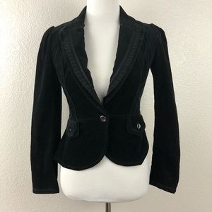 White House Black Market Corduroy Black Blazer 00